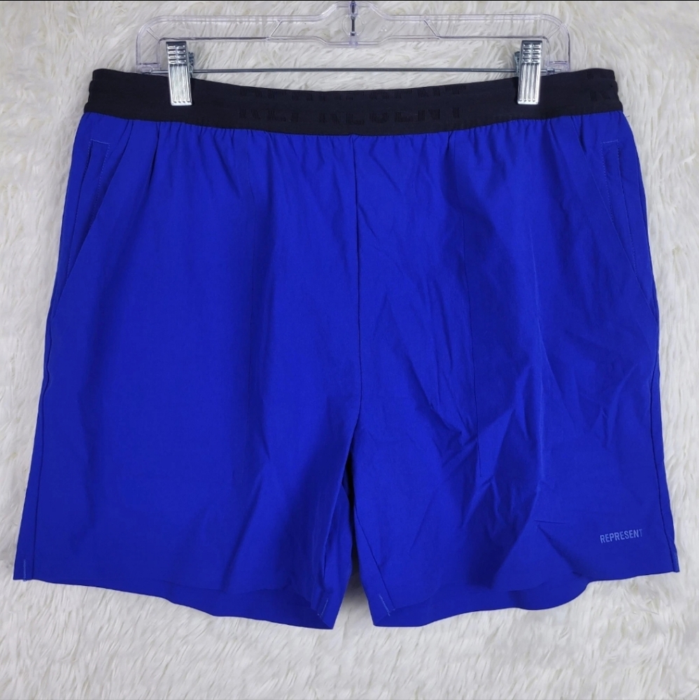 NWT XL Represent Cobalt Blue Training Crew Athletic Fused Shorts 5" Inseam